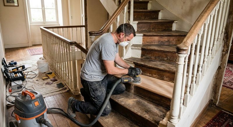 Hardwood Staircase Refinishing Service