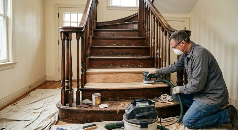 Hardwood Staircase Refinishing Service