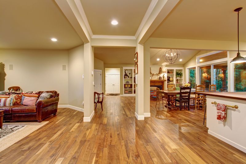 Rustic Hardwood in Family Room